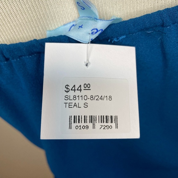 NWT Blu Spero She Sky Teal Asymmetrical Cocktail Dress - Picture 4 of 10